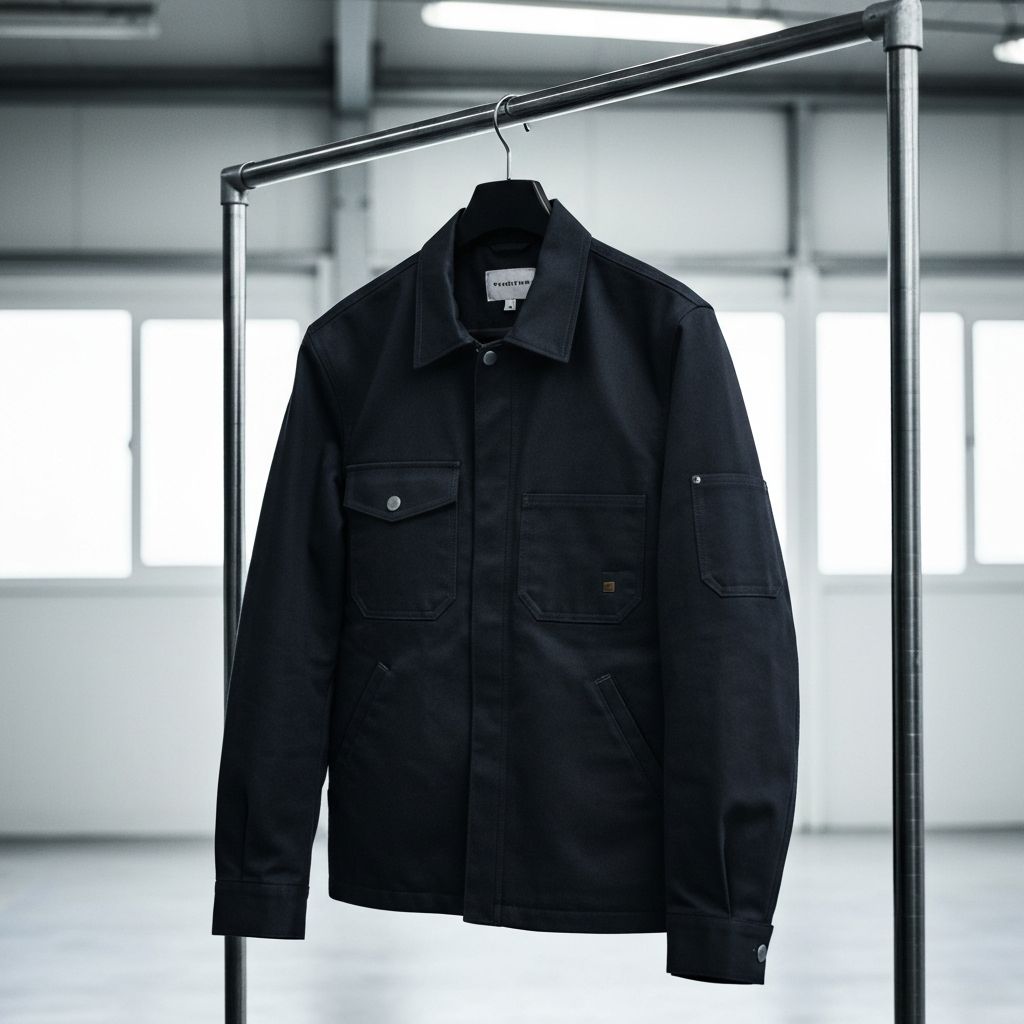 Premium quality workwear jacket on display
